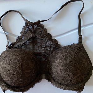 Pink racer back bra(black)